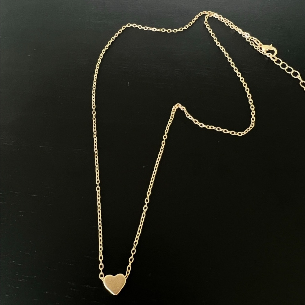 Gold Heart Pendant Necklace